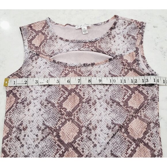 J For Justify Snake Print Sleeveless Top with Cutout Detail Size S - Picture 7 of 7